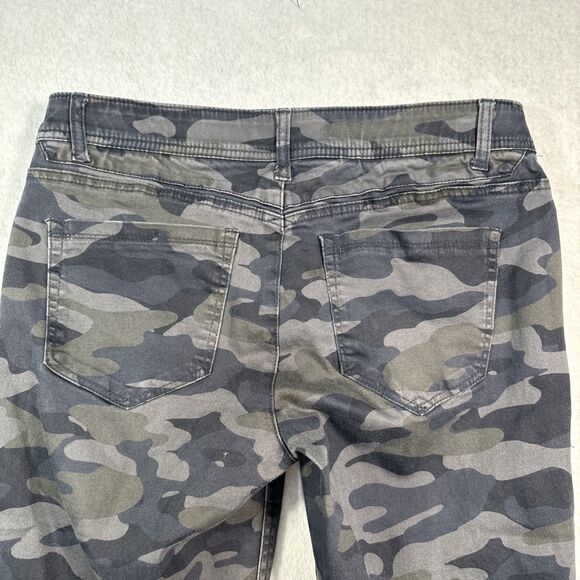 Democracy AB Solution Jeans Women's Size 8 Gray Black Camo Army Urban Grunge - Picture 4 of 10